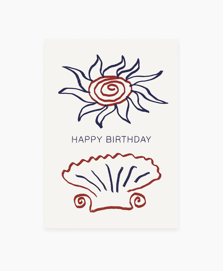 Postkarte "Happy Birthday" Sun &amp; Shell