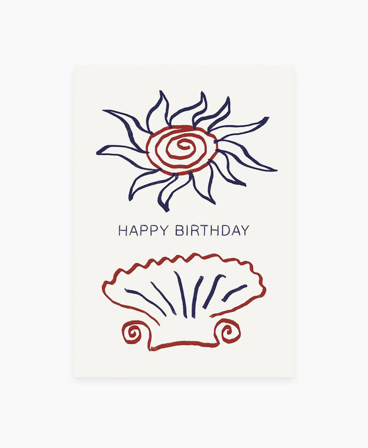 Postkarte "Happy Birthday" Sun &amp; Shell