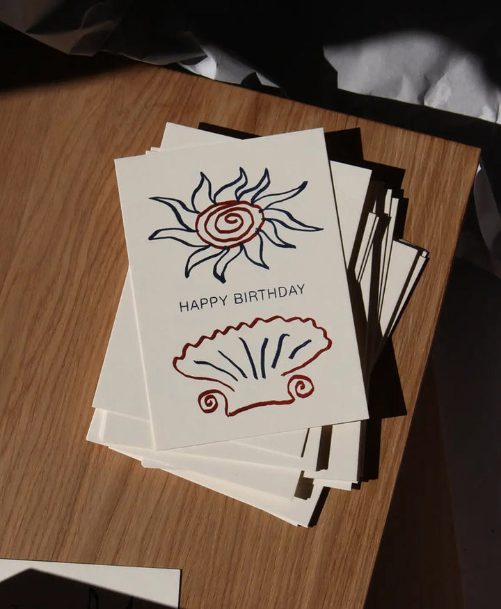 Postkarte "Happy Birthday" Sun &amp; Shell