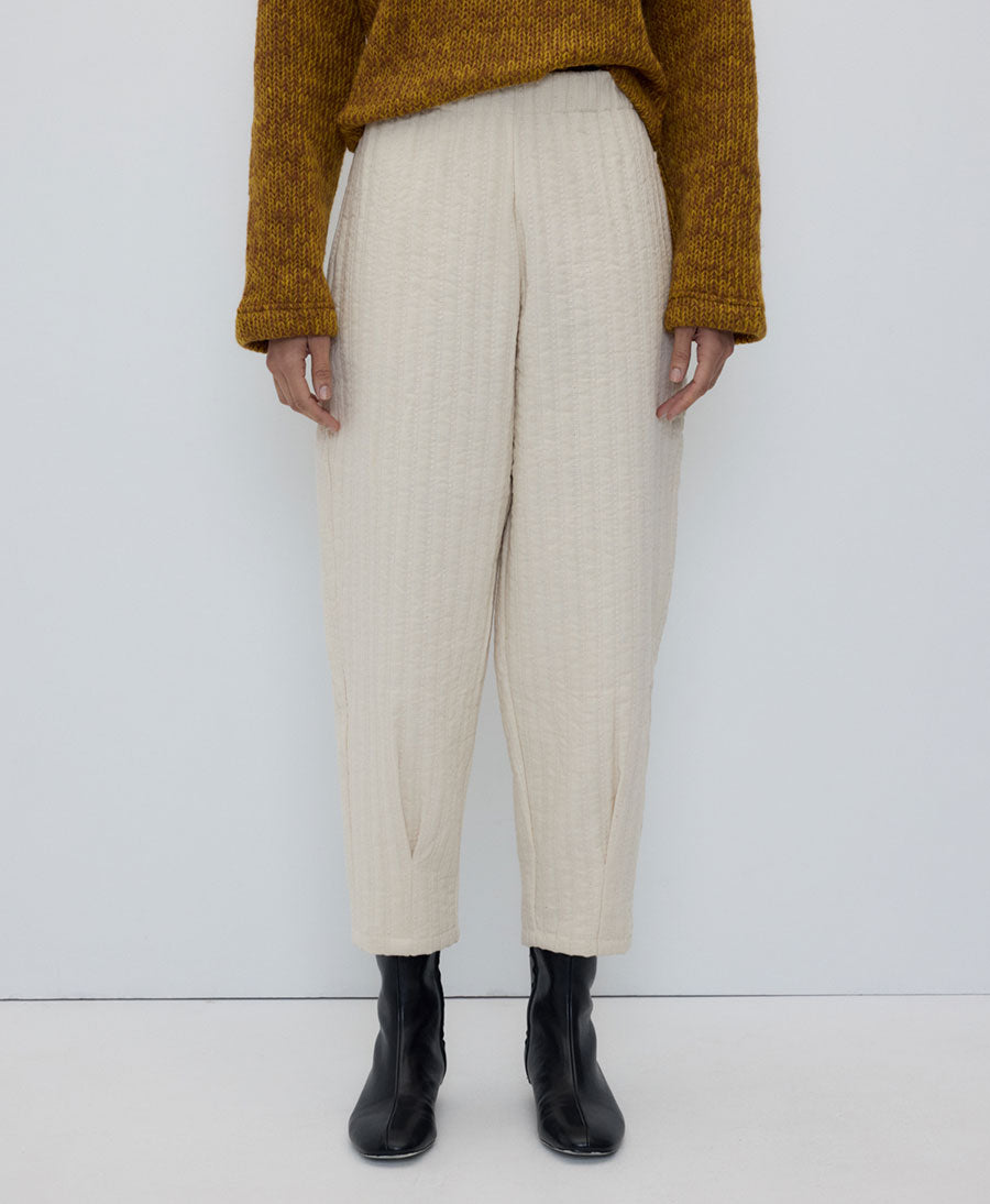 Stoffhose SOLE - Beige (texturiert)