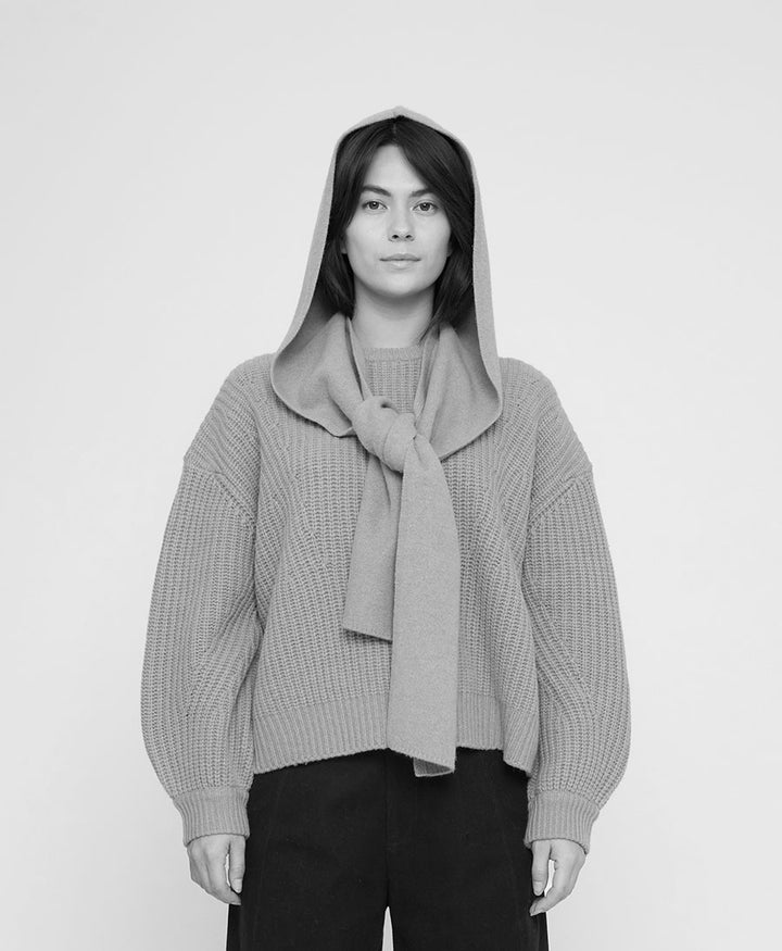 Schal mit Kapuze "Hooded Scarf" - Creme