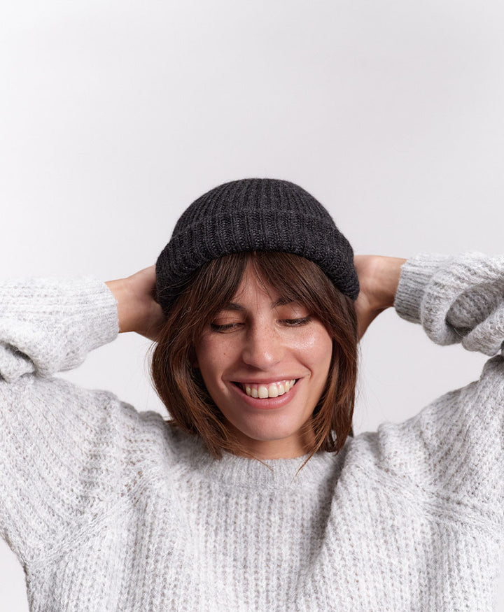 Strickmütze KARLA Beanie - Anthrazit