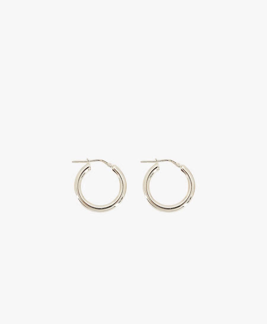 Klassische Creolen VIDA 20mm mit Klappverschluss - Sterling Silber - Clomes - clomes