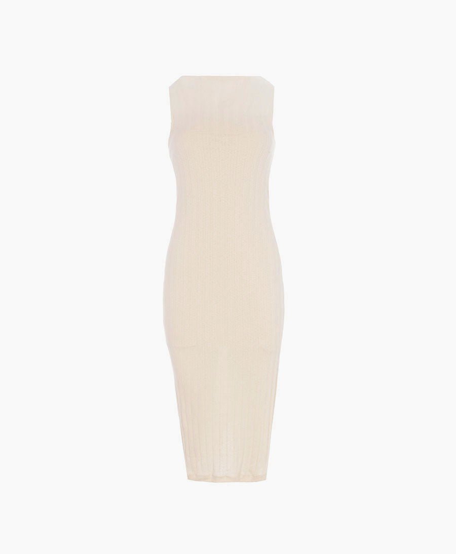 Kleid aus Bio - Baumwolle - Creme - COSSAC - clomes