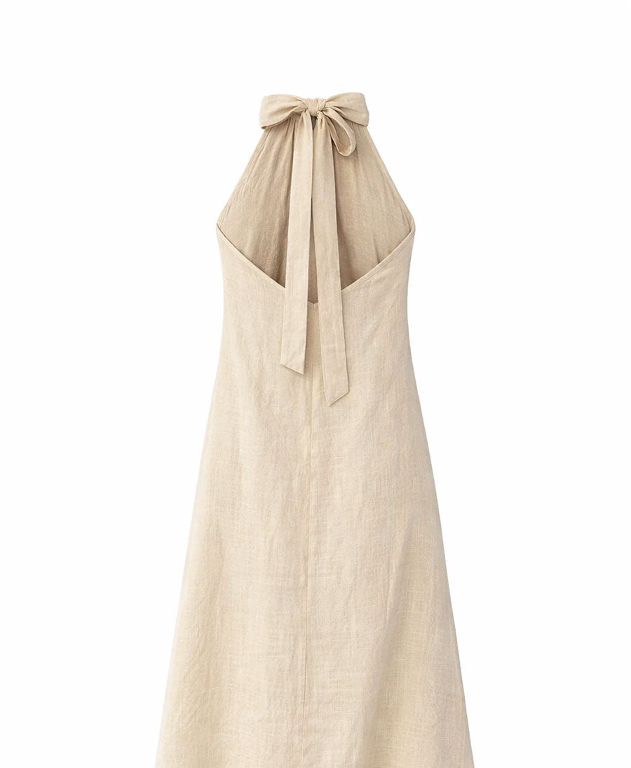 Langes Kleid Maxi Dress aus Bio-Baumwolle - Ecru