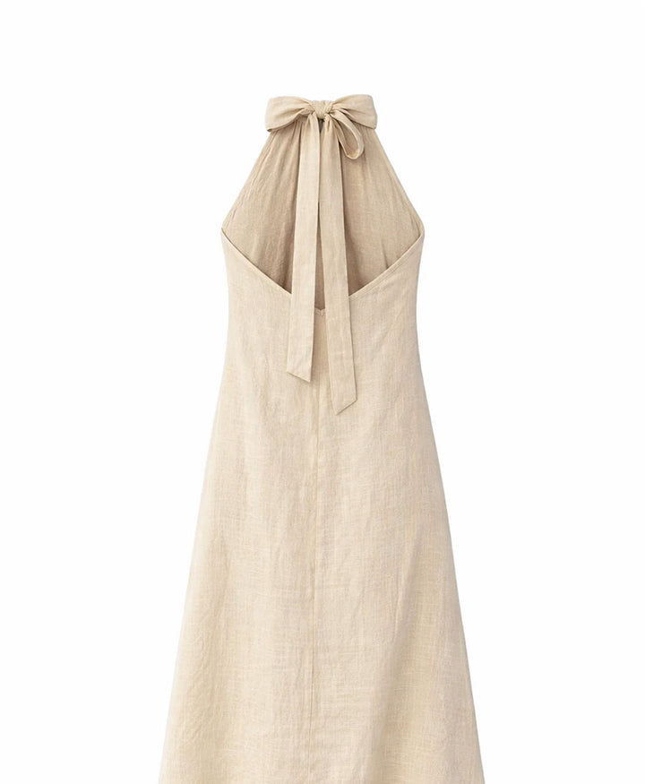 Langes Kleid Maxi Dress aus Bio-Baumwolle - Ecru
