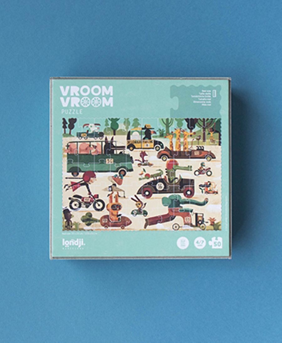 Kleines Kinder Puzzle "Vroom Vroom" - Londji - clomes