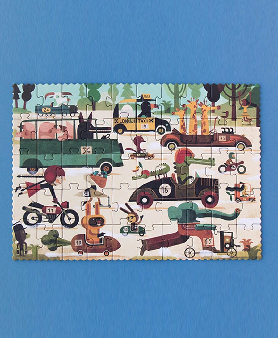 Kleines Kinder Puzzle "Vroom Vroom" - Londji - clomes