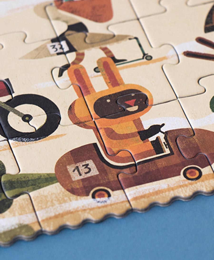 Kleines Kinder Puzzle "Vroom Vroom" - Londji - clomes