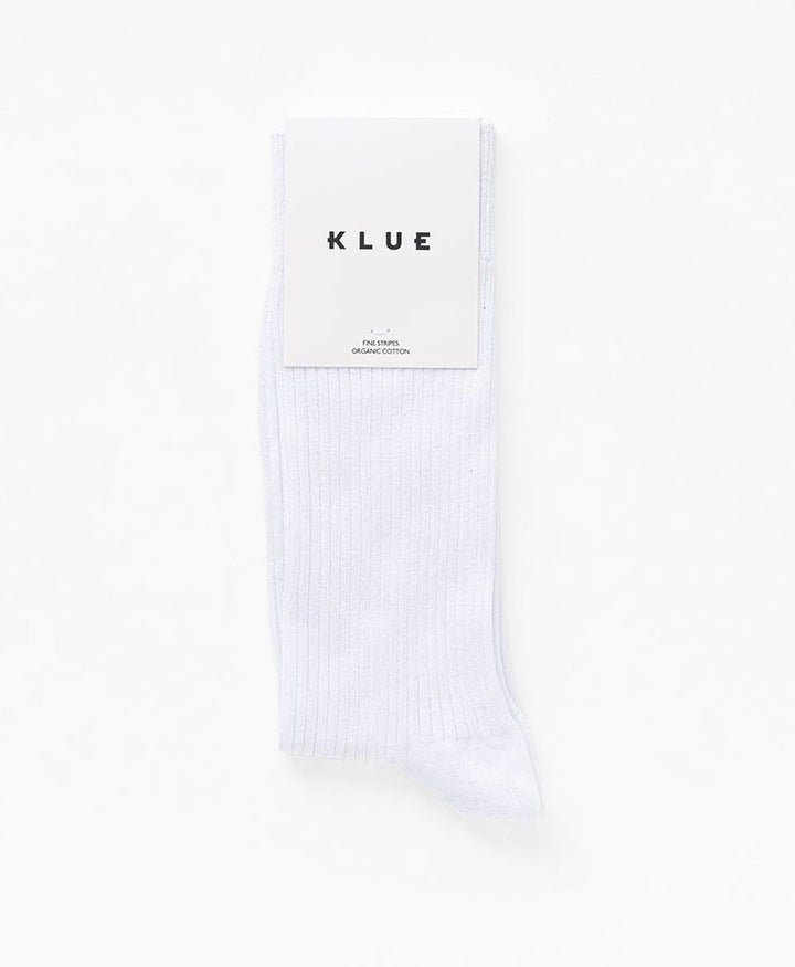Socken Bio-Baumwolle - Feine Streifen - Weiss