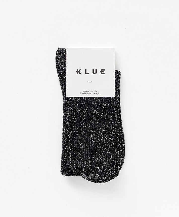 Glitzer Socken Lyocell - Schwarz