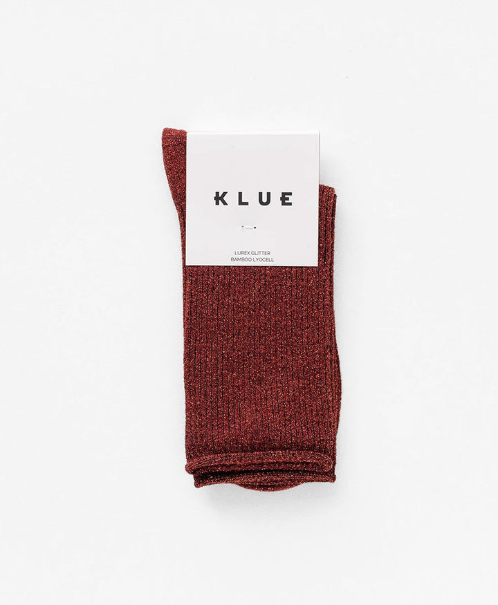 Glitzer Socken Lyocell - Rot