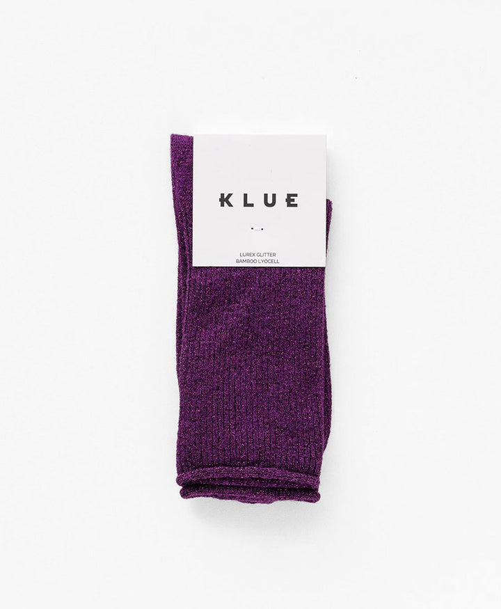 Glitzer Socken Lyocell - Violett