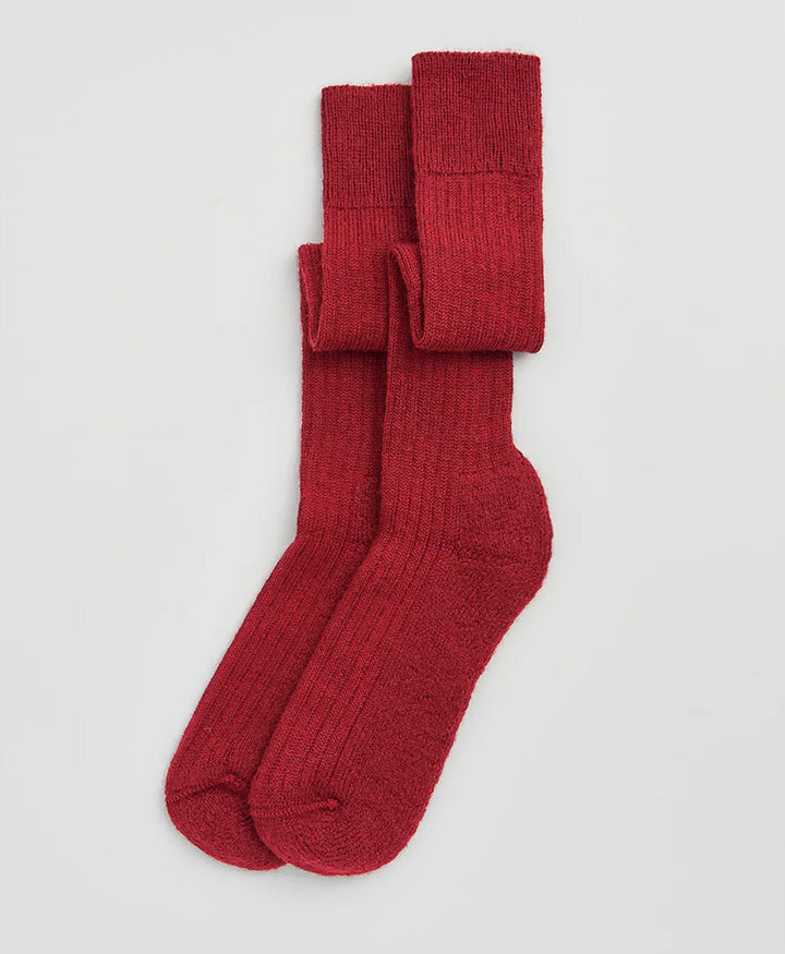 Kniesocken / Kniestrümpfe - Dunkelrot
