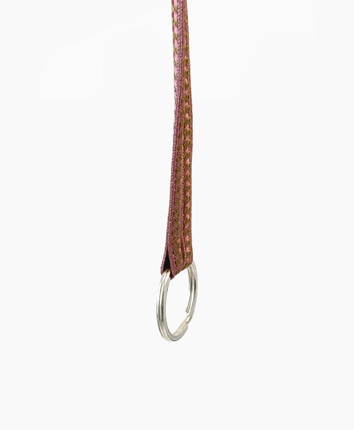 Kurzes Schlüsselband "Zahra Mini" mit silbrigem Ring - Rosewood - YOOMEE - clomes
