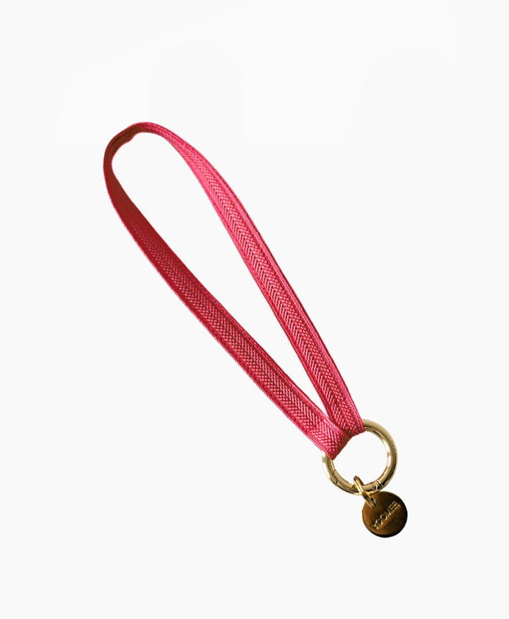 Kurzes Schlüsselband "Zahra Mini" mit vergoldetem Karabiner - Sweet Pink - YOOMEE - clomes