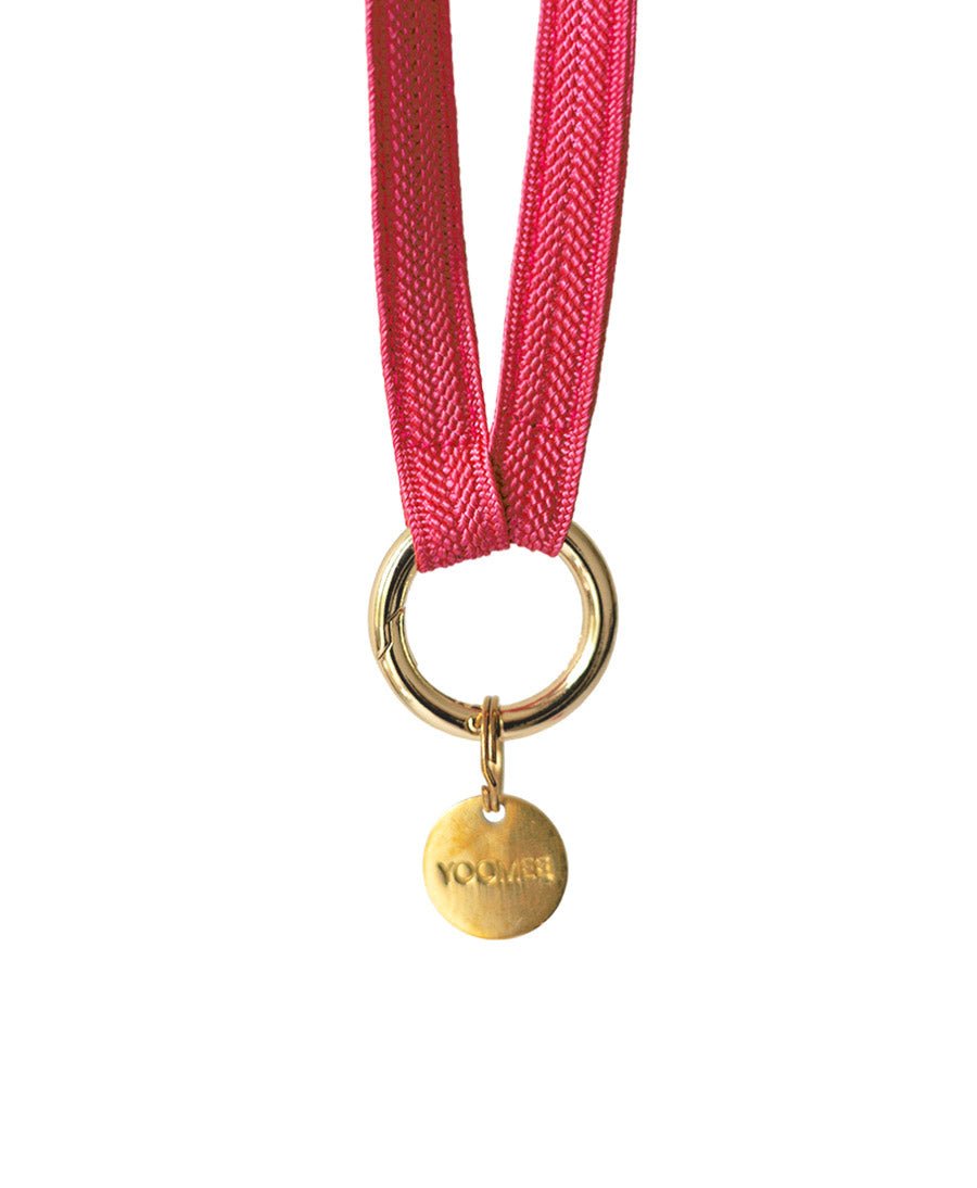Kurzes Schlüsselband "Zahra Mini" mit vergoldetem Karabiner - Sweet Pink - YOOMEE - clomes