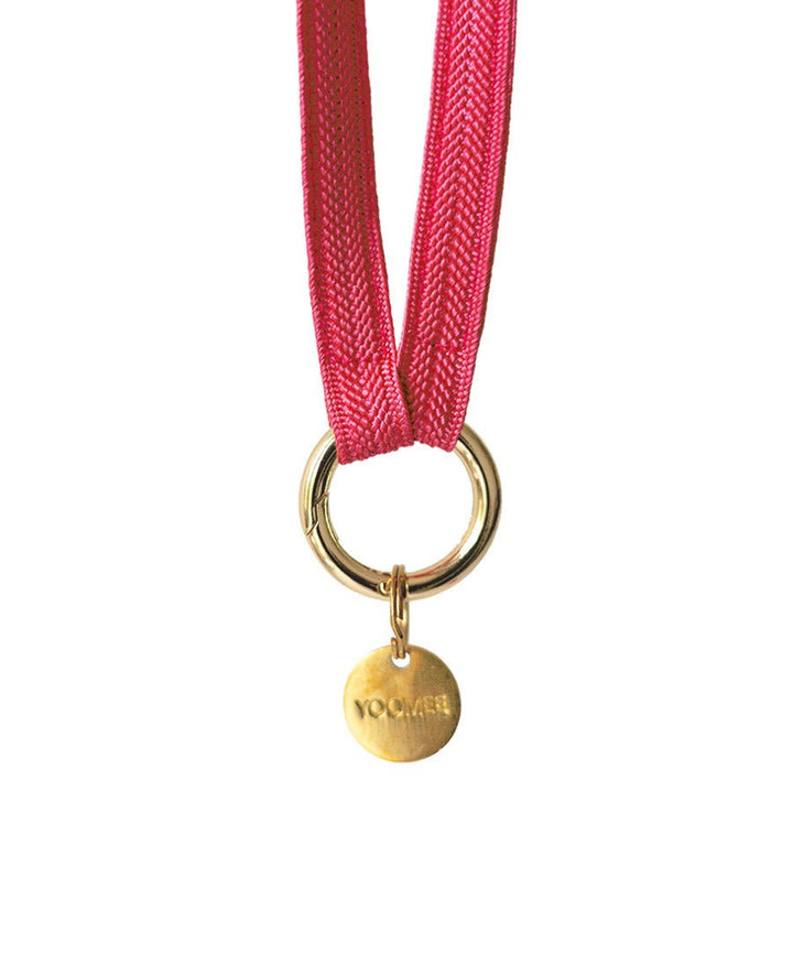 Kurzes Schlüsselband "Zahra Mini" mit vergoldetem Karabiner - Sweet Pink - YOOMEE - clomes