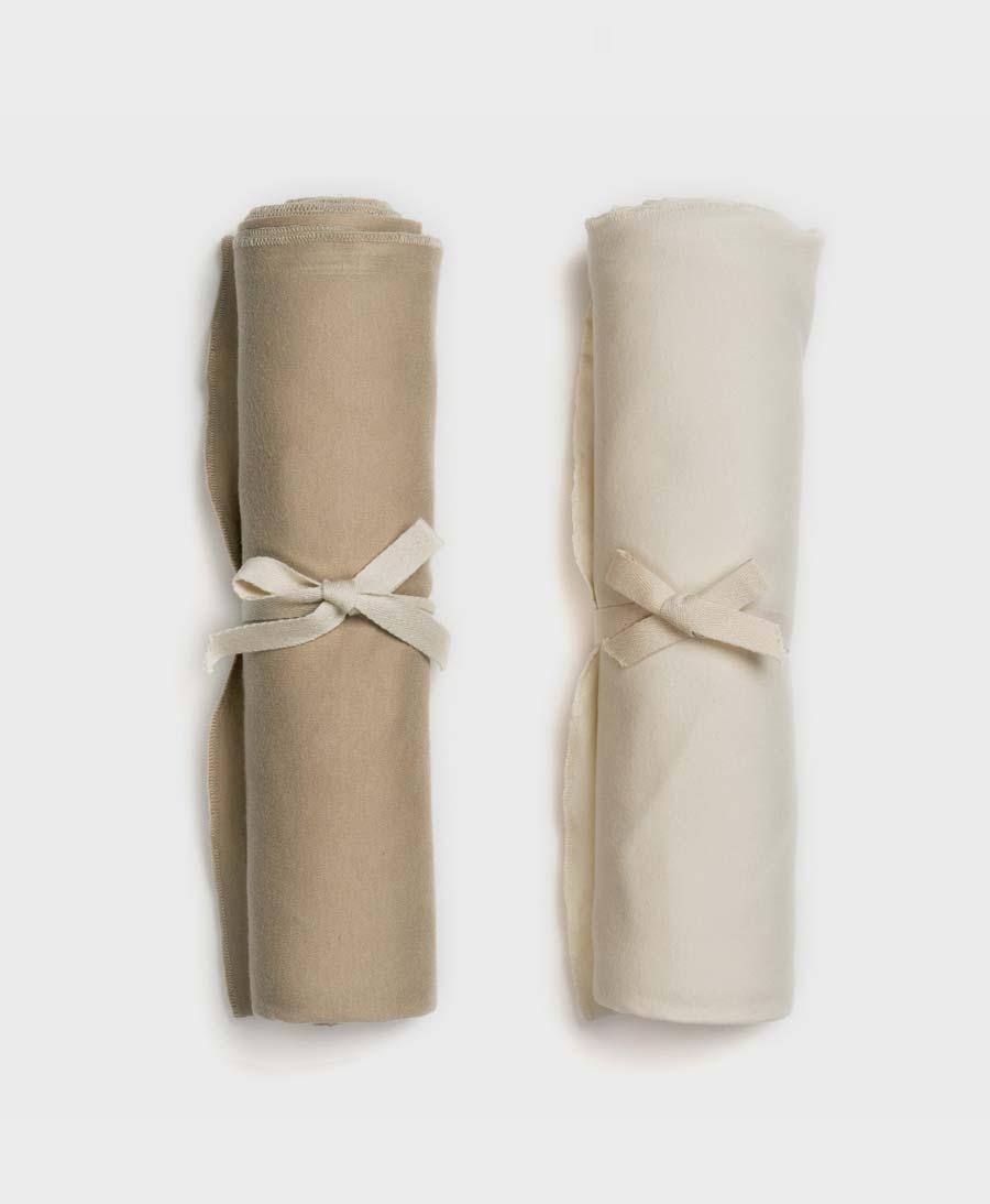 Kuscheldecke Duo - Sand und Creme - Kidwild - clomes