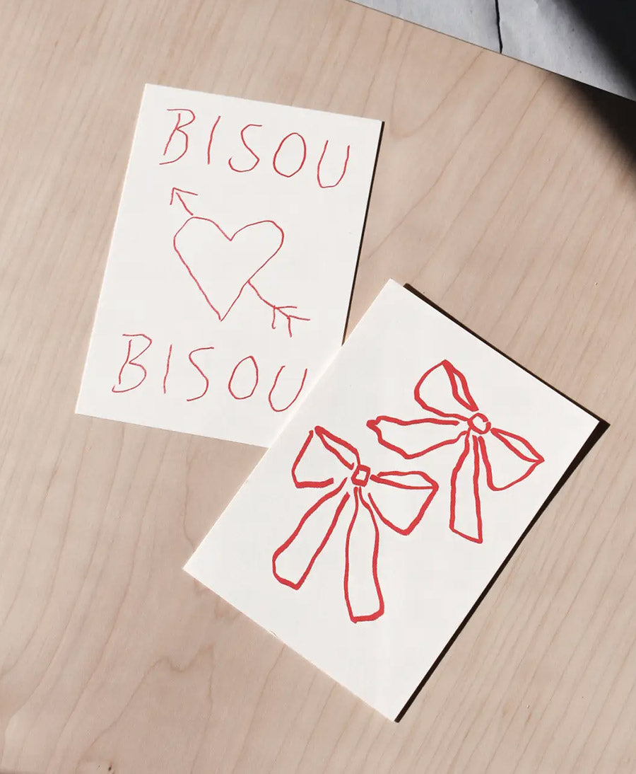 Postkarte "Bisou Bisou"