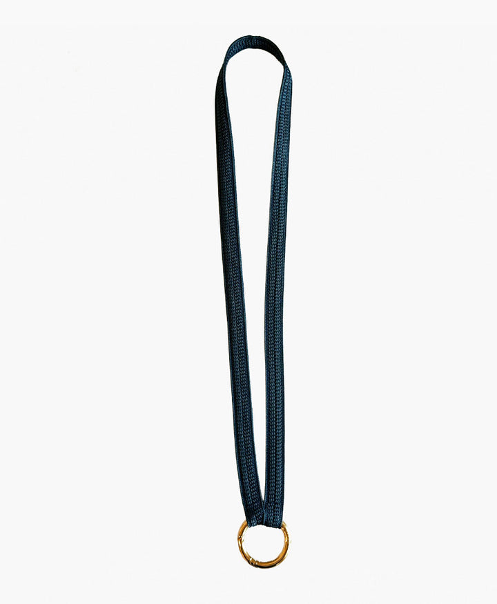 Schlüsselband goldigem Karabiner - Petrol
