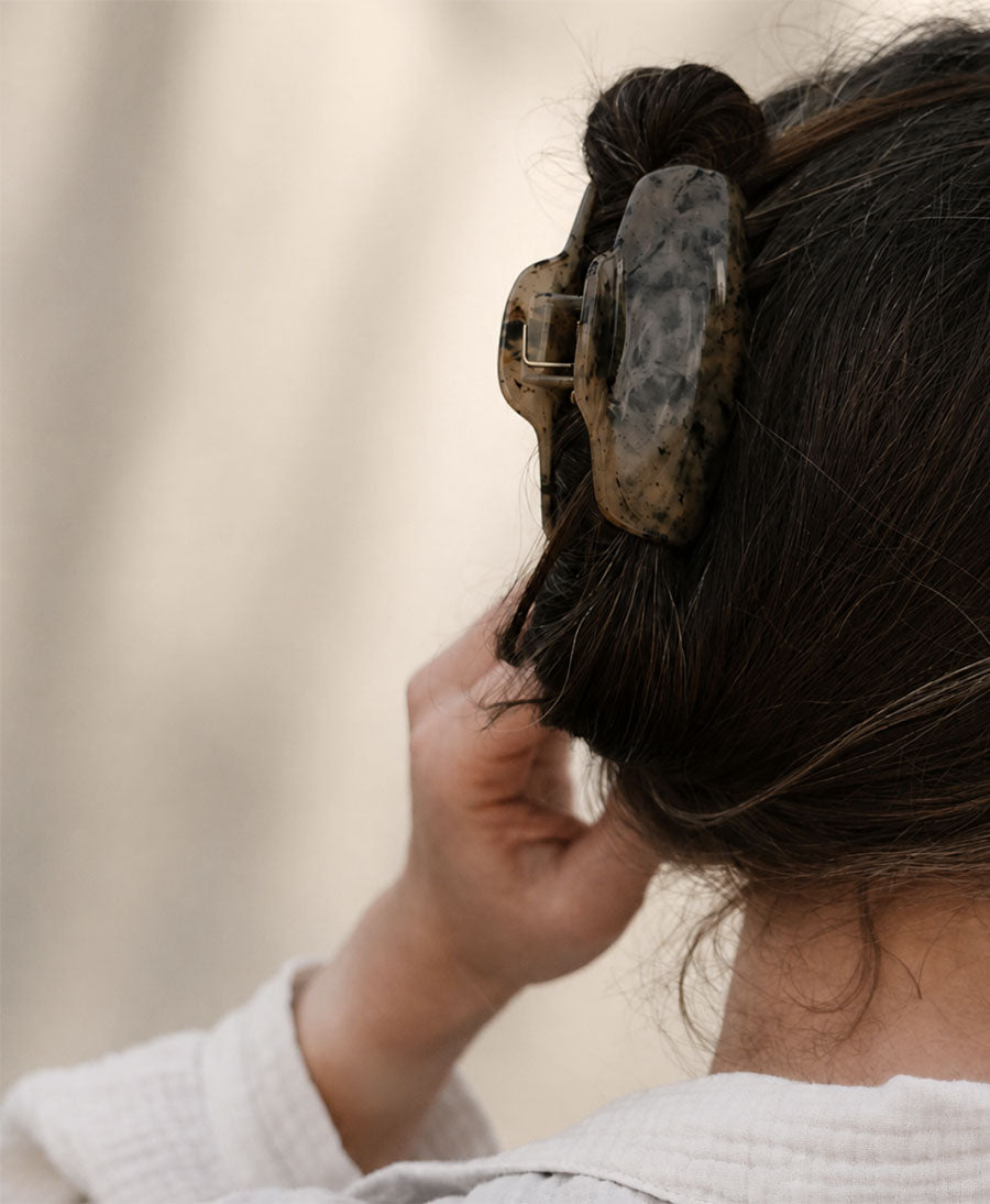 Haarklammer LIVA - Sandgrau Tortoise