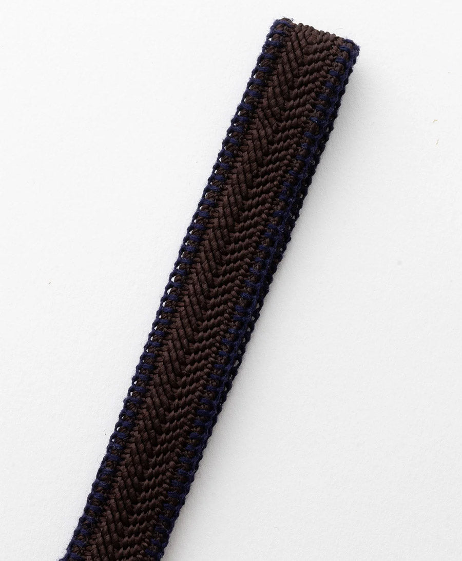 Kurzes Schlüsselband Loop mit silbrigem Schlüsselring - Mocca