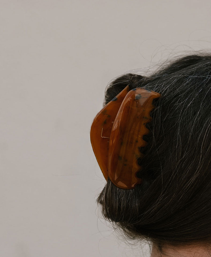 Haarklammer MALIN - Cognac Tortoise
