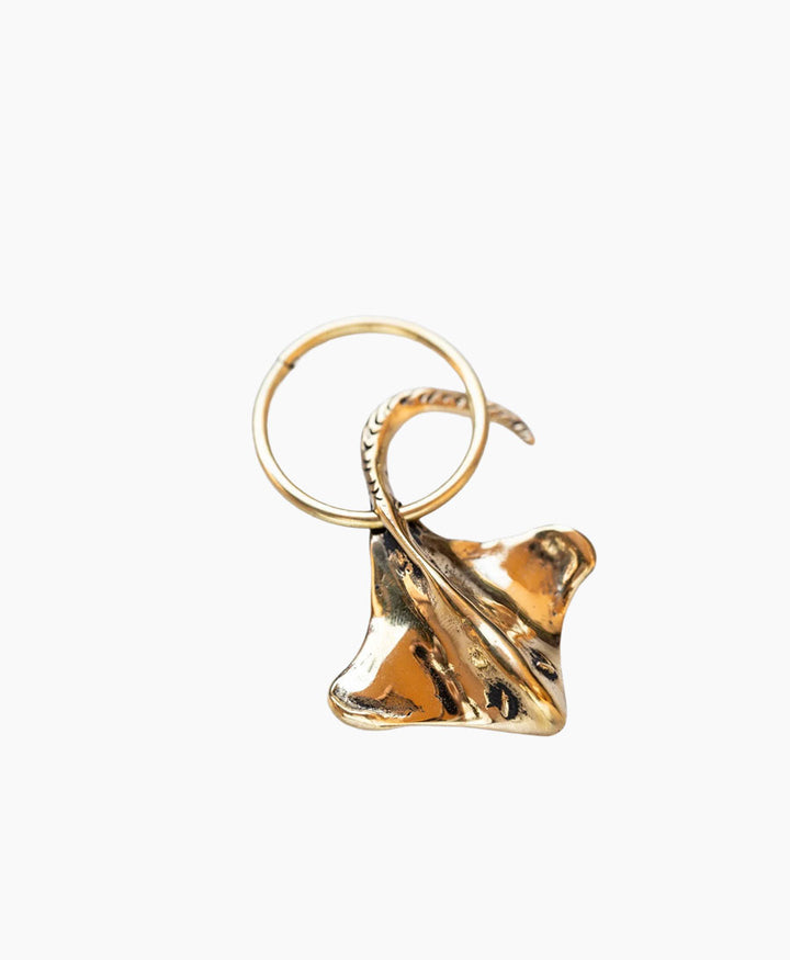 Schlüsselanhänger Mouna aus Messing - Mantarochen