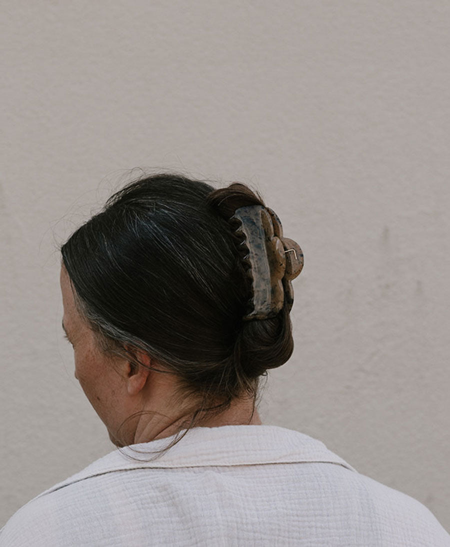 Haarklammer MIRA - Sandgrau Tortoise