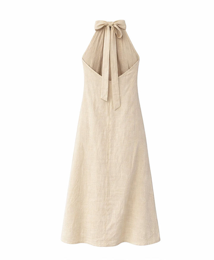 Langes Kleid Maxi Dress aus Bio-Baumwolle - Ecru