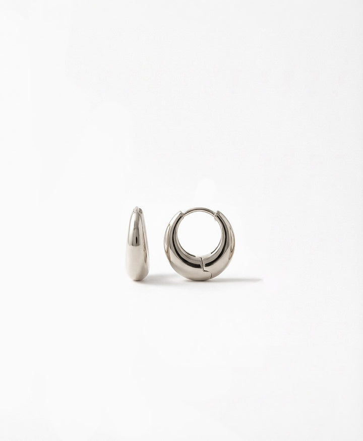 Breite Creolen RAYEN - Silber