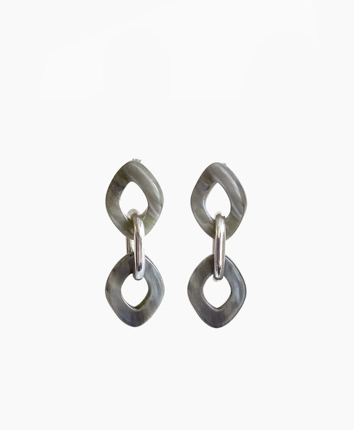 Ohrstecker EMILY - Sterling Silber &amp; Acetat - Salbei - Clomes - clomes