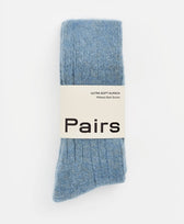 Socken weiche Alpaka Gerippt Pairs in Hellblau
