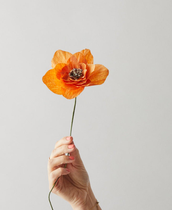 Papierblume Mohn / Poppy Orange - Studio About - clomes