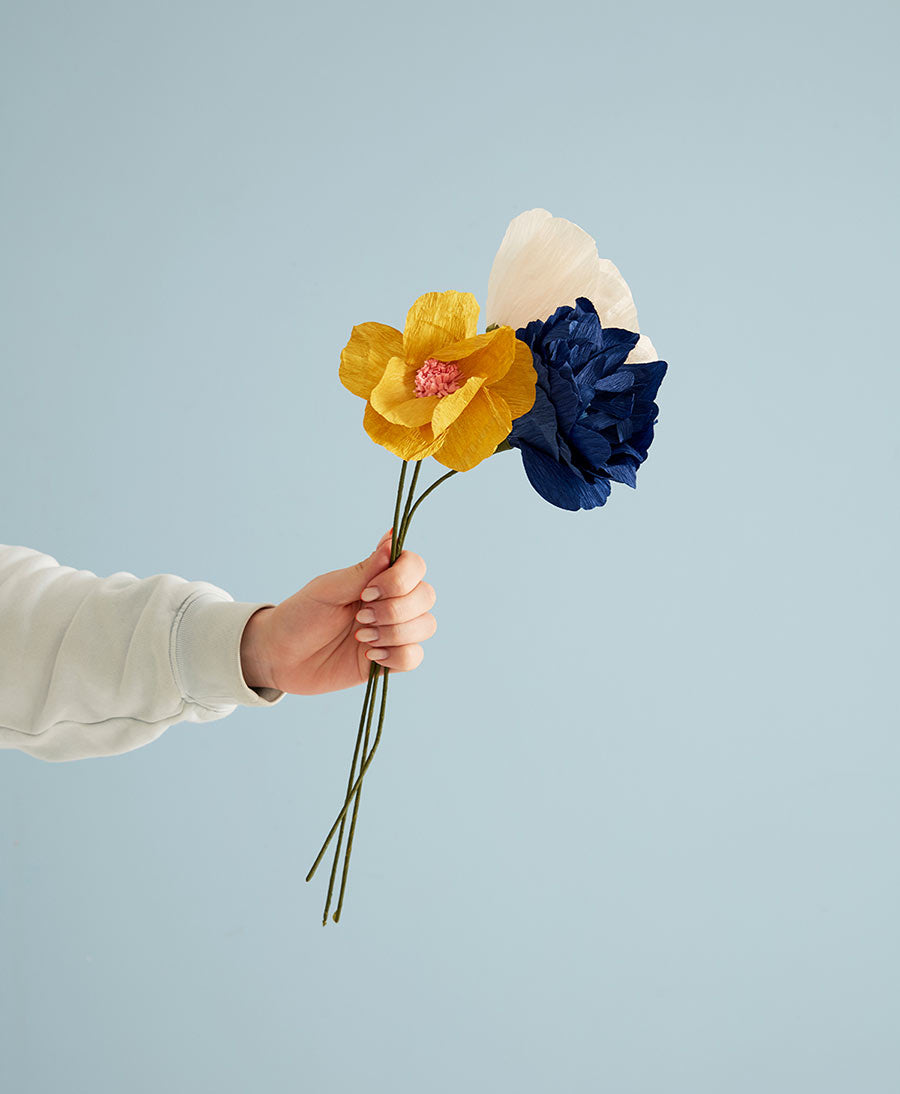 Papierblume Windblume / Windflower - Ocher