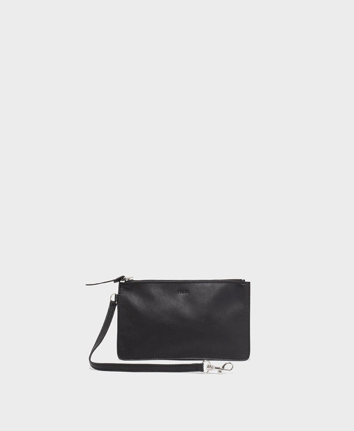 Mittelgrosse Knot Bag aus weichem Leder - Schwarz