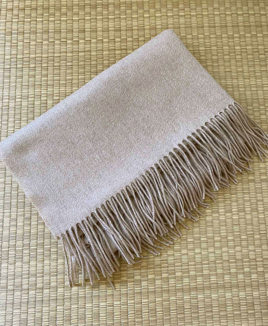 Schal / Halstuch aus Kaschmir - beige / sand - Oats &amp; Rice - clomes