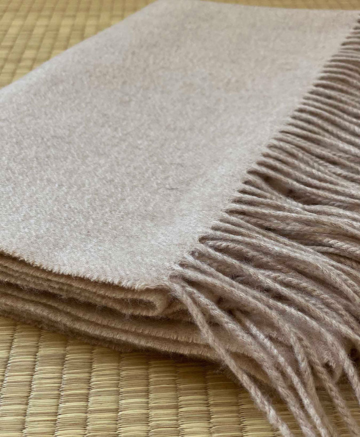 Schal / Halstuch aus Kaschmir - beige / sand - Oats &amp; Rice - clomes