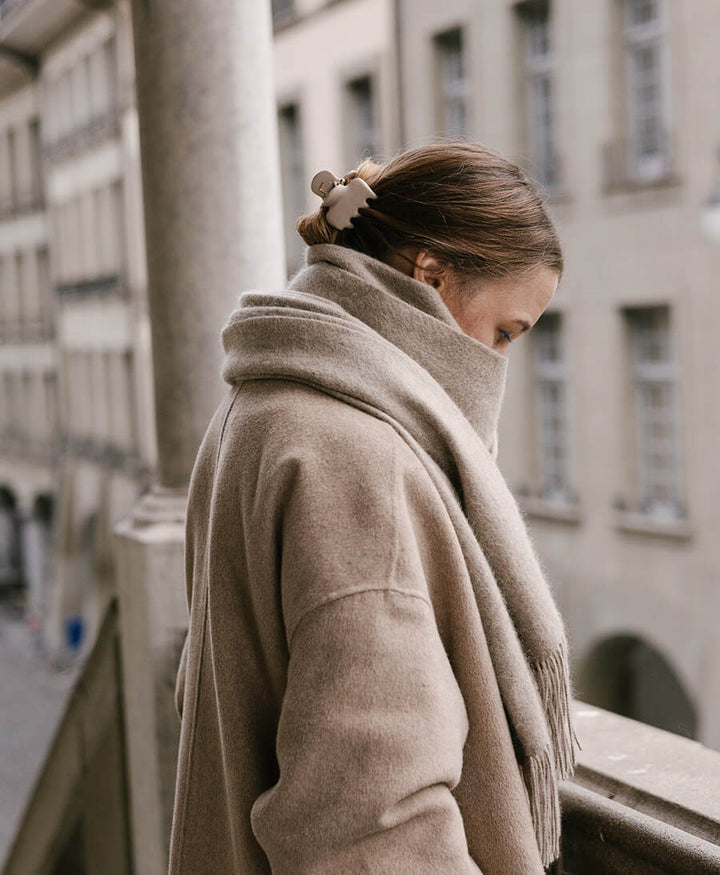 Schal / Halstuch aus Kaschmir - beige / sand - Oats &amp; Rice - clomes