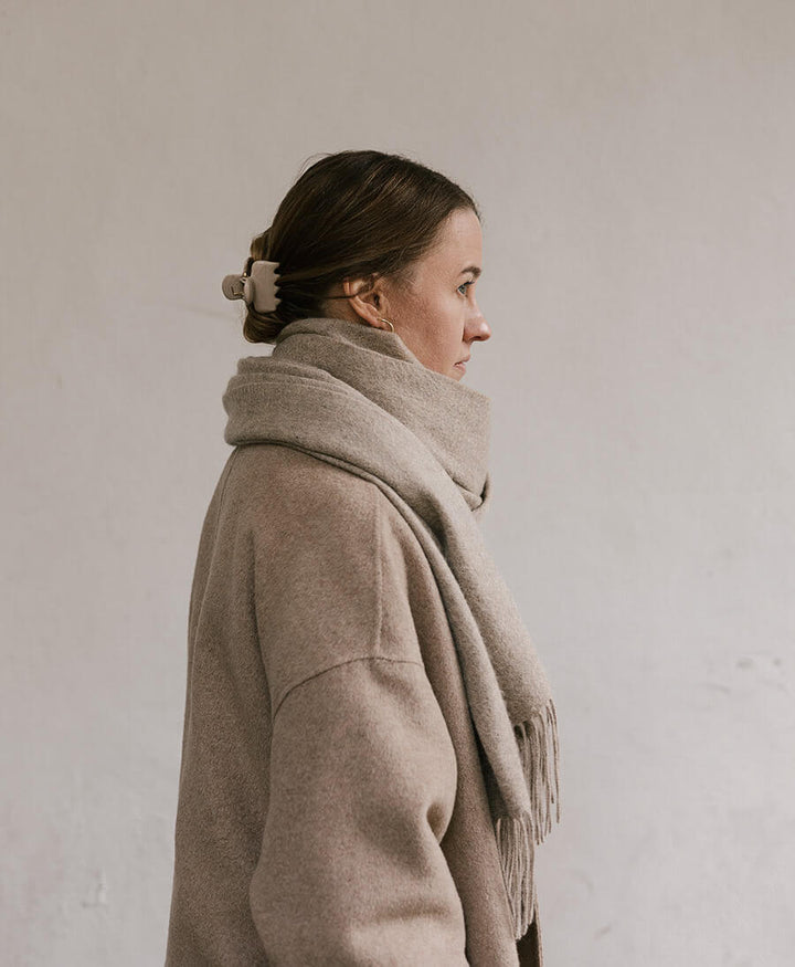 Schal / Halstuch aus Kaschmir - beige / sand - Oats &amp; Rice - clomes