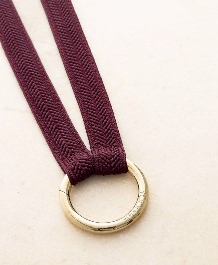 Schlüsselband vergoldeter Karabiner - Ruby