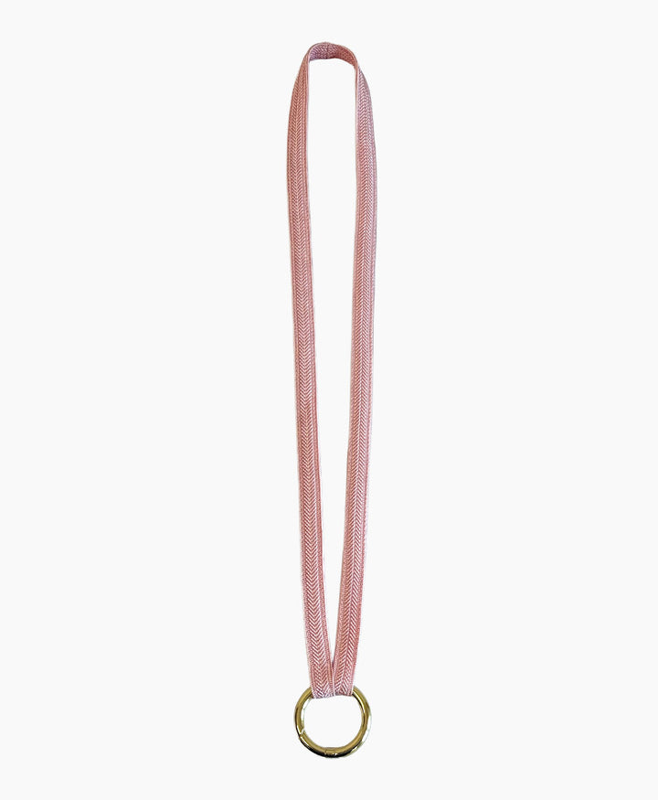 Schlüsselband vergoldeter Karabiner - Rose