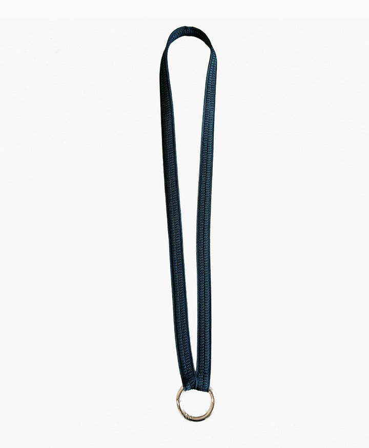Schlüsselband silbriger Karabiner - Petrol