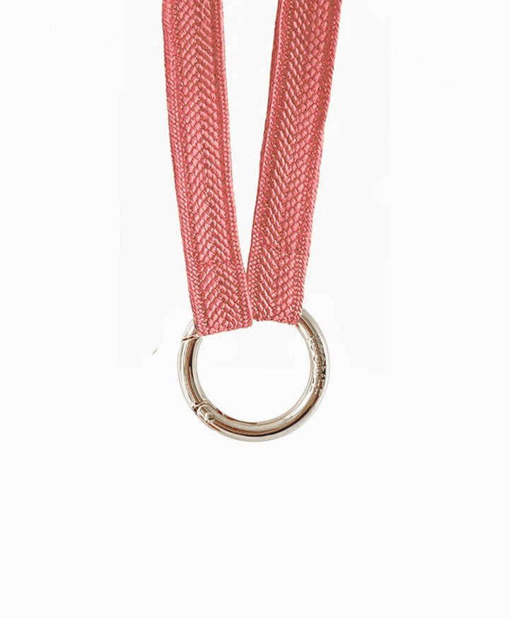 Schlüsselband silbriger Karabiner - Flamingo