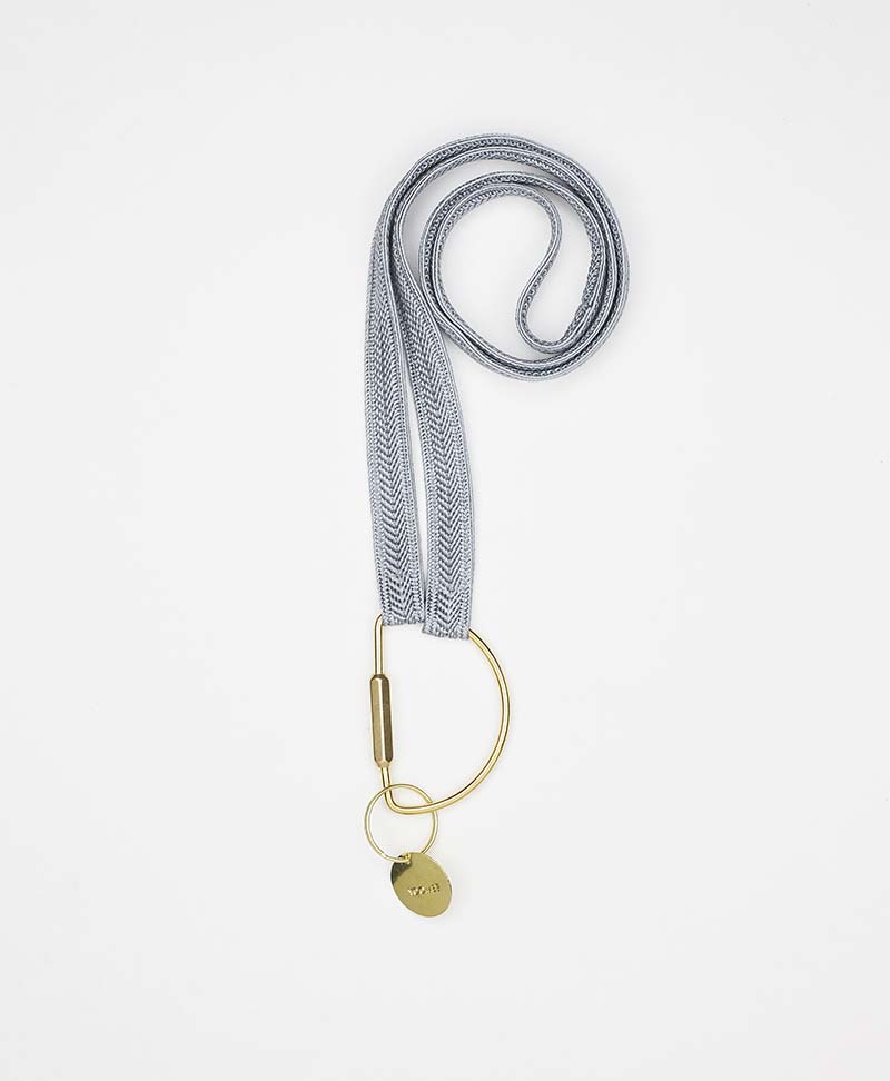 Schlüsselband HALFMOON Messing - Sky Blue - YOOMEE - clomes