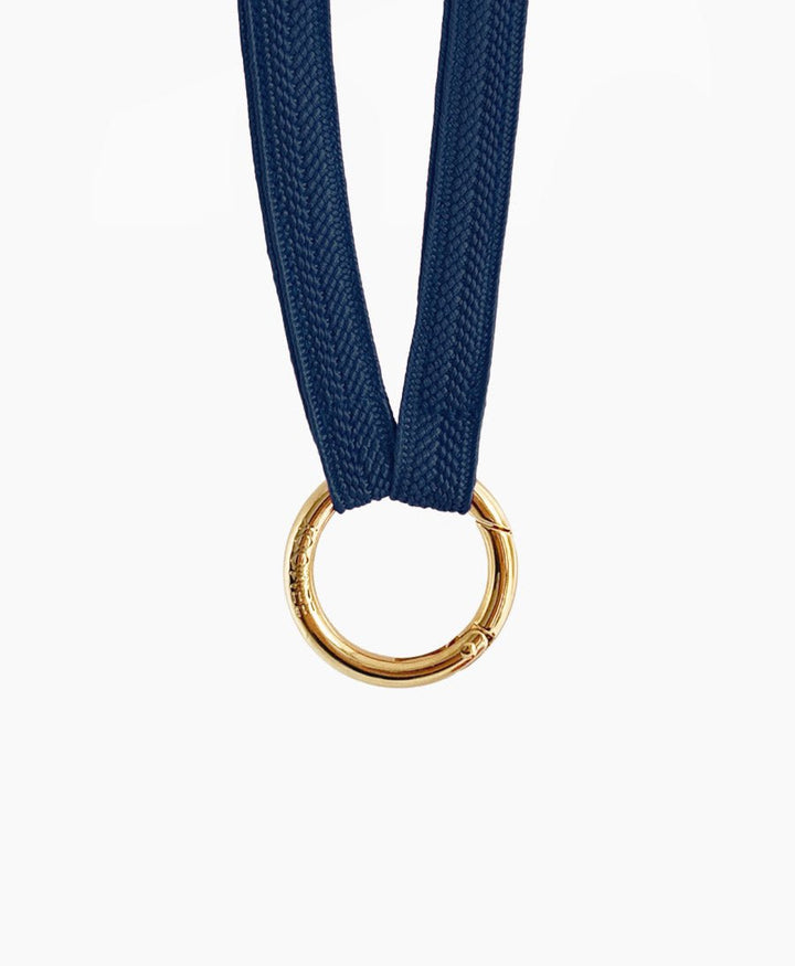 Schlüsselband vergoldeter Karabiner - Classy Navy - YOOMEE - clomes