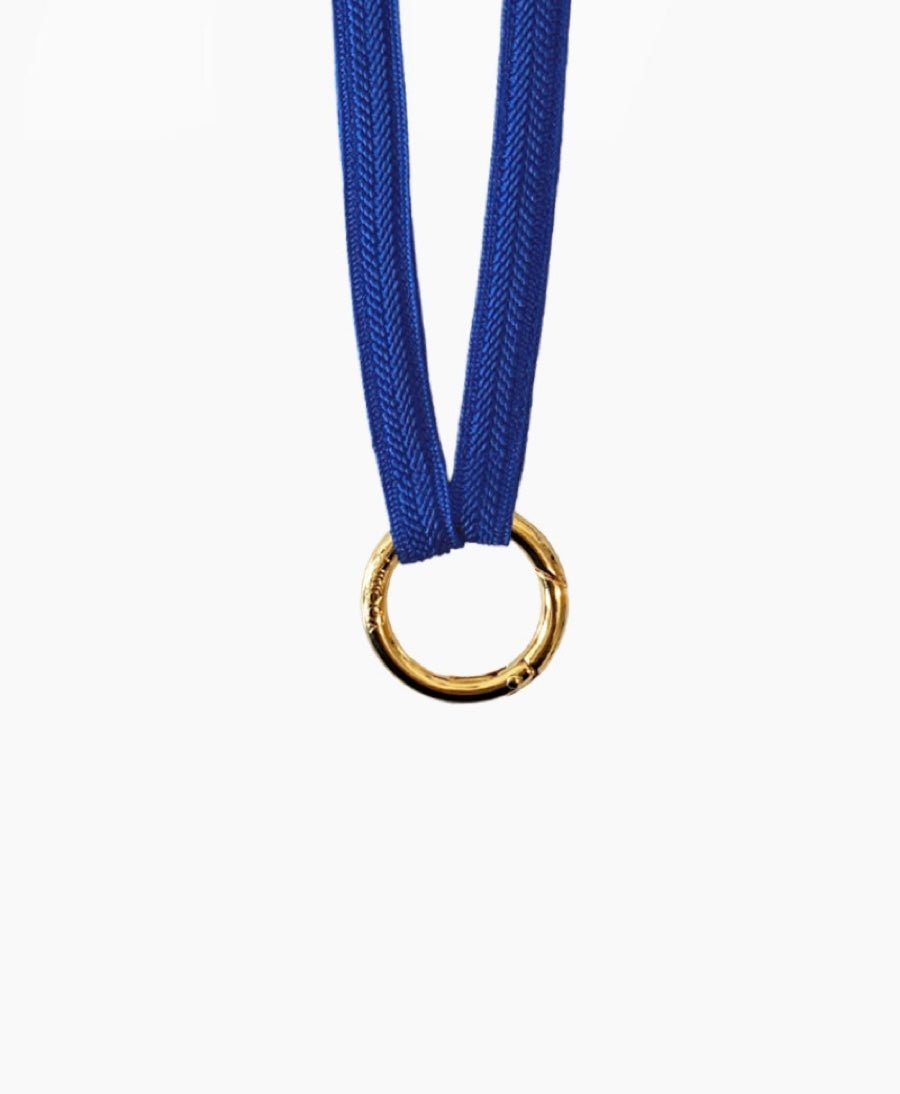 Schlüsselband vergoldeter Karabiner - Royal Blue - YOOMEE - clomes