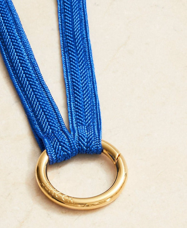 Schlüsselband vergoldeter Karabiner - Royal Blue - YOOMEE - clomes