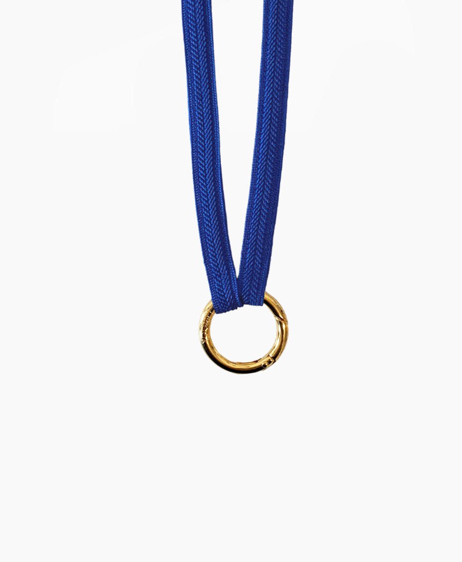 Schlüsselband vergoldeter Karabiner - Royal Blue - YOOMEE - clomes